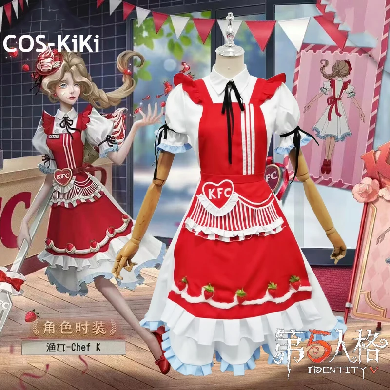 

COS-KiKi Anime Identity V Grace Naiad Chef K Game Suit Cosplay Costume Lovely Maid Dress Halloween Party Role Play Outfit Women