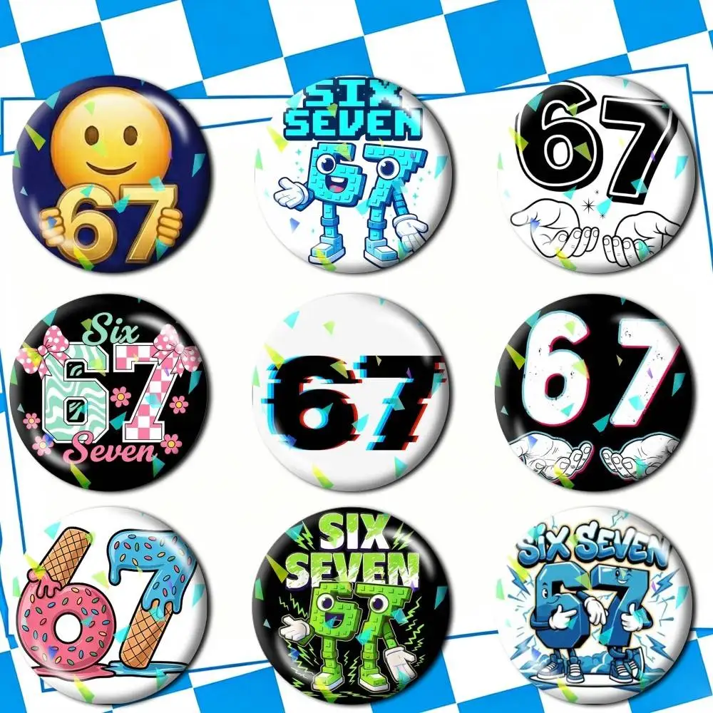 

6-7 S-Six-Seven Meme-S Brooches Cartoon Badge Pins Backpack Hat Accessories Friend Gift Creative Accessories
