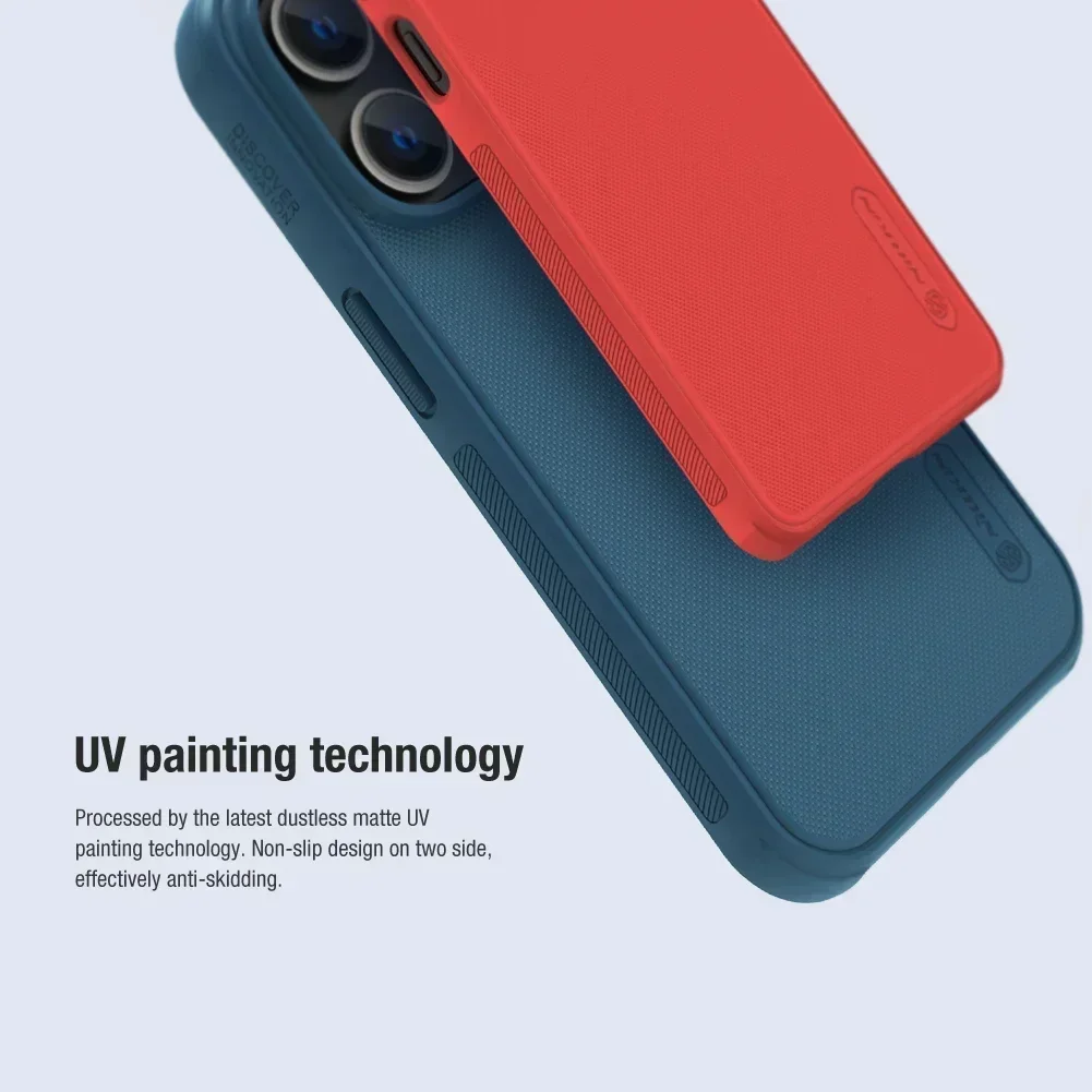 NILLKIN-Capa Protetora Rígida para iPhone, Proteção Fosco, PC e TPU, iPhone 14, iPhone Série 13, iPhone 16 Pro Max, iPhone 15 Pro