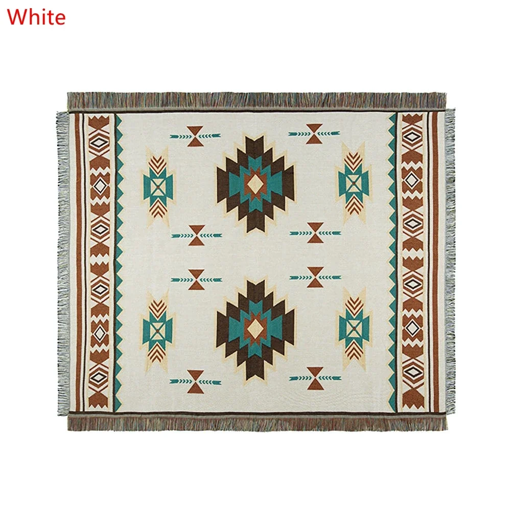 Ethnic Bohemian Style Retro Blanket Camping Picnic Photo Leisure Blanket Sofa Cover Blanket Literary Tapestry Travel Rug Tassels