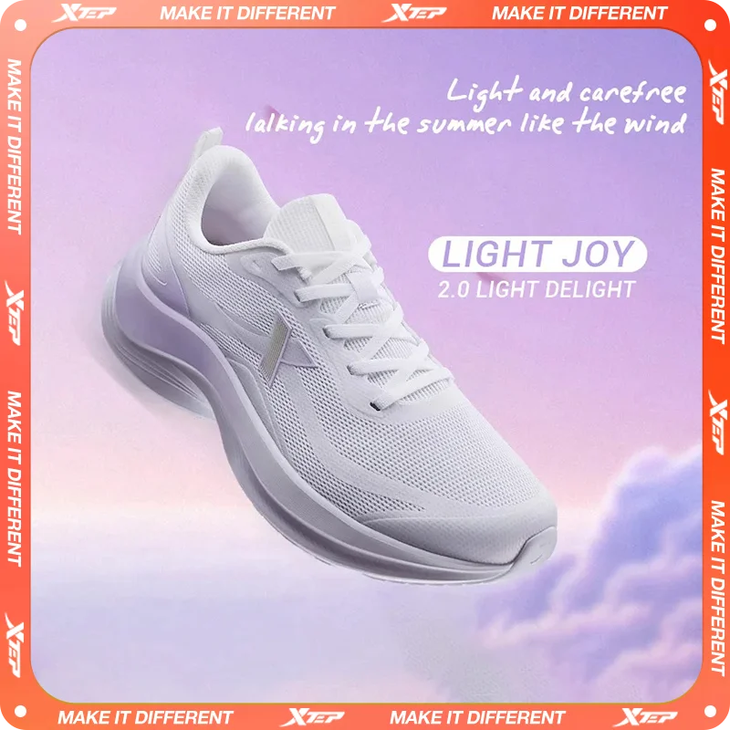 Buty do biegania Xtep dla kobiet Lato 2023 Wygodne, lekkie, siatkowe, amortyzujące, oddychające buty sportowe 875218110014