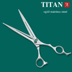 TITAN Professional 7.0/7.5inch Dog Beauty Scissors Straight Shears for Pet Groomer