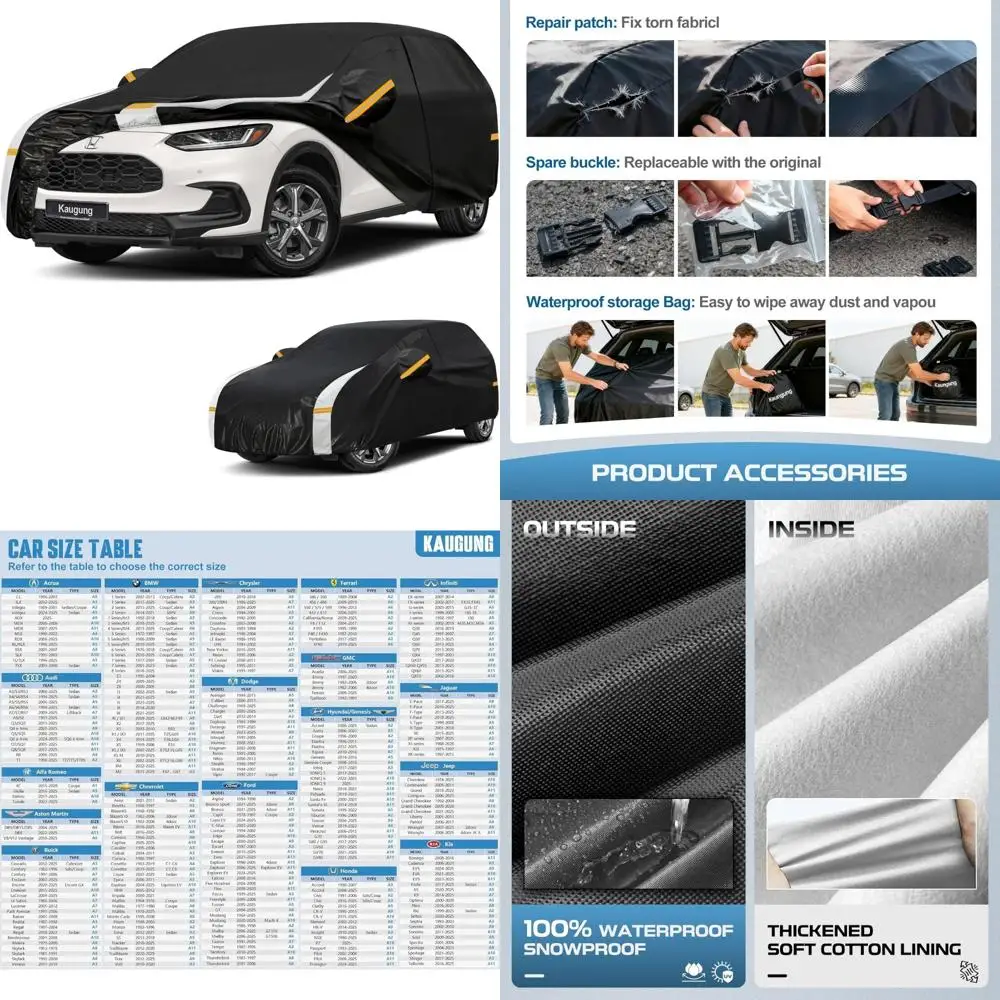 

Водонепроницаемый всепогодный автомобильный чехол с защитой от ультрафиолета, 10-слойная защита, полный экстерьер, зимний солнцезащитный козырек от дождя, ремонтные заплатки