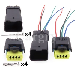 1 Set 4P 211PC042S4021 211PL042S0049 AC Assembly Car Intake Pressure Sensor Wiring Terminal Sealed Socket For Peugeot Citroen