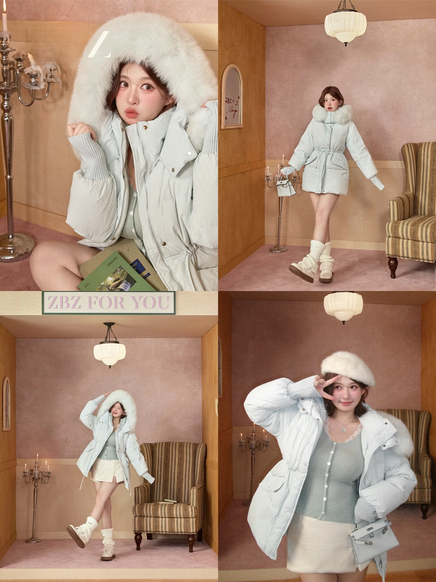 

Warmth Du down Jaet, женский комплект для поездок на работу, корейская версия, прямой крой 90, белый мех Du down, каштановый сжиженный новый Nati...