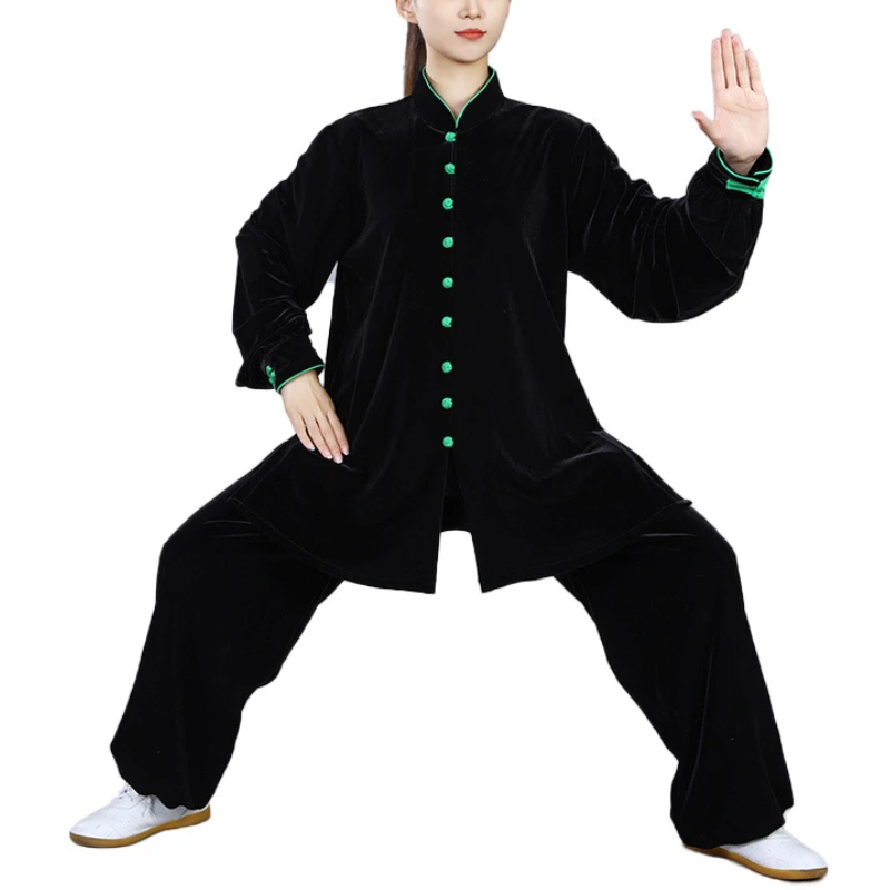 

Women And Men Velour Tai Chi Suit Chinese Style Kung Fu Uniform Yaga Gymnastics Performance Exercise Martial Arts Clothing Sets