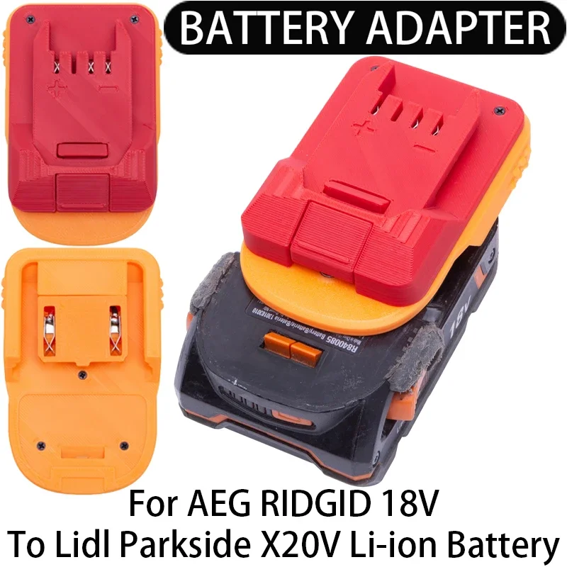 

Battery Adapter/Converter for Lidl Parkside X20V Li-ion Tools to AEG RIDGID 18V Li-ion Battery Adapter Power Tool Accessories