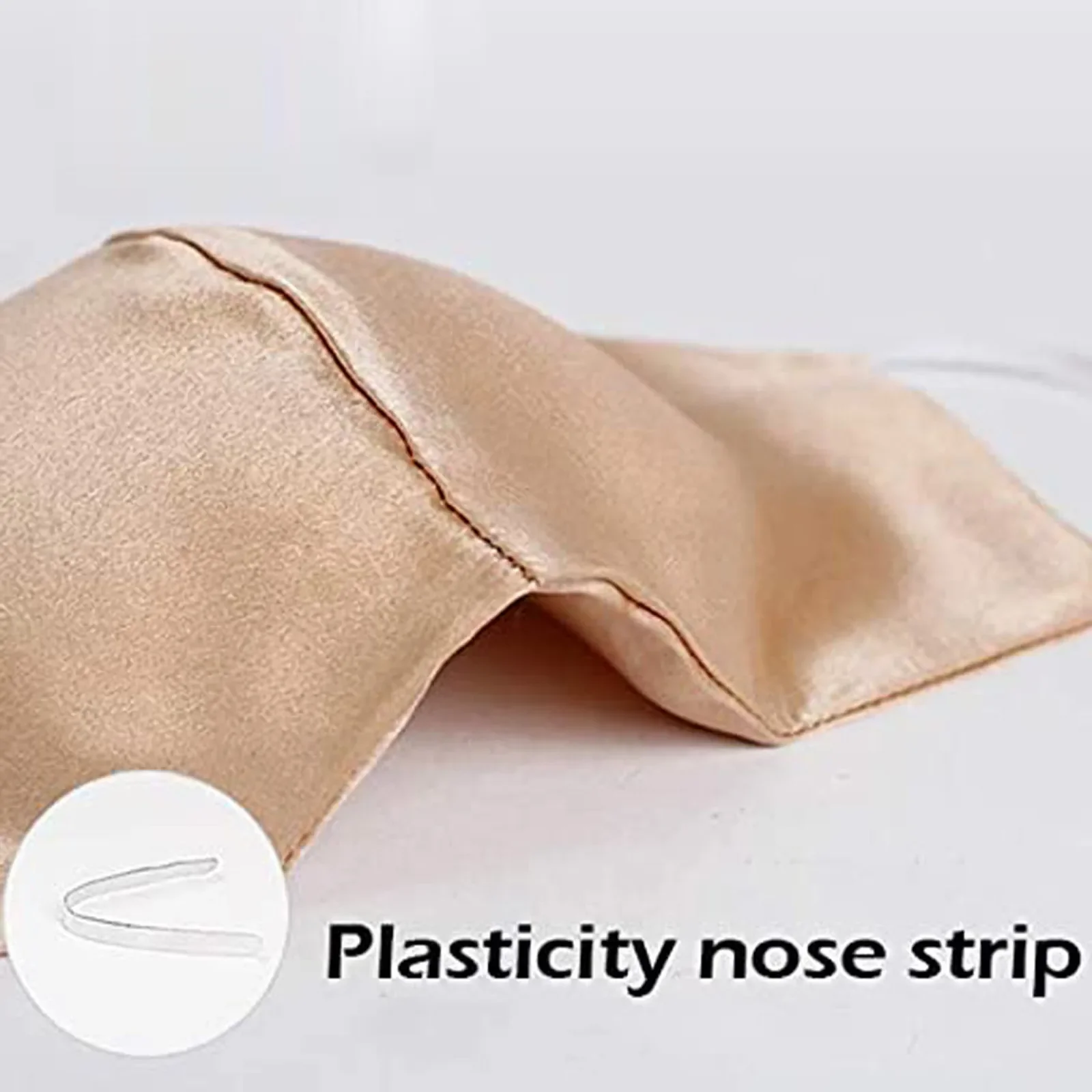 Washable Reusable Two-layer Silk Mask Anti-sun and Dust-proof Imitation Silk Mask For Men and Women(Can Put Filter+Nose Patch)