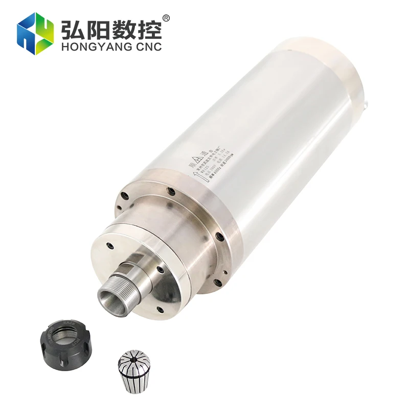 CNC 5.5KW ER25 Water-Cooled Spindle Motor 4 Bearing 220V 380V 24000rpm Diameter 125MM For CNC Router Woodworking Engraving