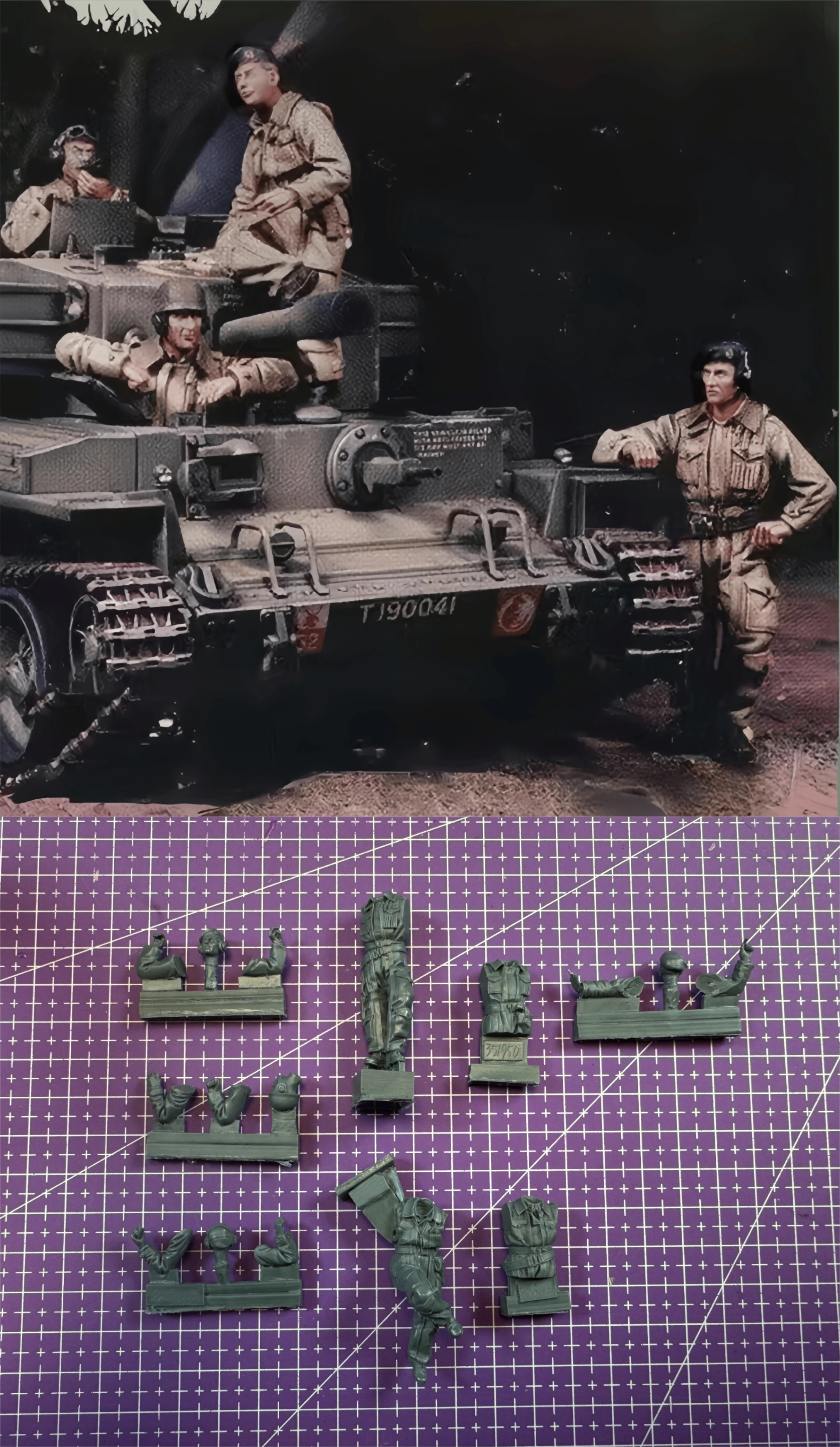 1/35 Casting Resin Model Assembly Kit, GK， Combat Team Member, Unpainted