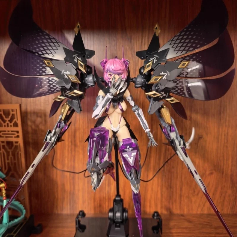 متوفر في المخزون رودو Rs-02 نجمة زهرة سوداء قزحية لطيف روبوت فتاة الشكل عمل كامل أنيمي نموذج مناسبة للأولاد جمع نموذج الهدايا