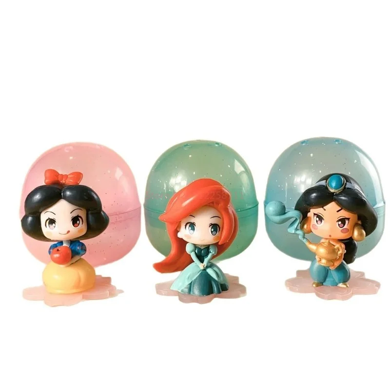 Figuras coleccionables de princesas inspiradas en Disney, conjunto de caja ciega de cuento de hadas, lindos modelos de Pvc para niñas, regalo/decoración de escritorio, cumpleaños/Navidad