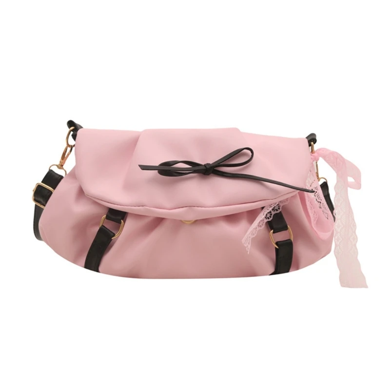 

A3PE Leather Crossbody Handabgs Ballet Styles Bowknot Shoulder Purses Trendy Hoboes Bag