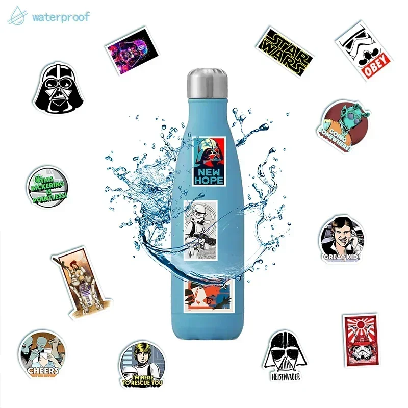 50PCS Cool Star Wars Sticker Disney Cartoon Decals DIY Diary Laptop Luggage Skateboard Graffiti Decals Fun for Kid Toys