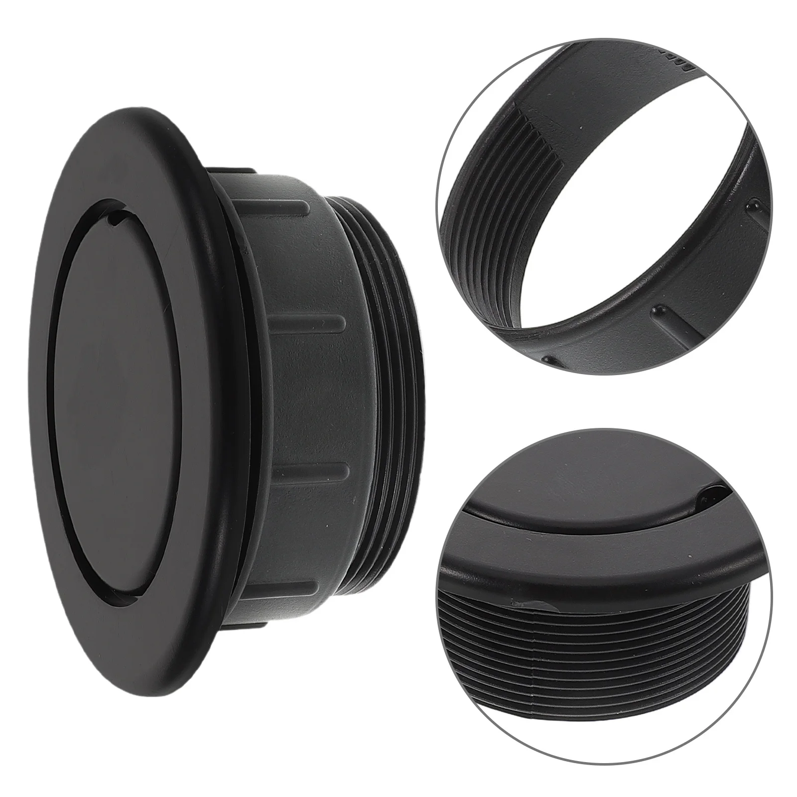 

Patio Table Umbrella Hole Ring and Cap Set Black Transparent 1.63 Inch Outdoor Plastic Insert Replacement Stabilizer Accessories