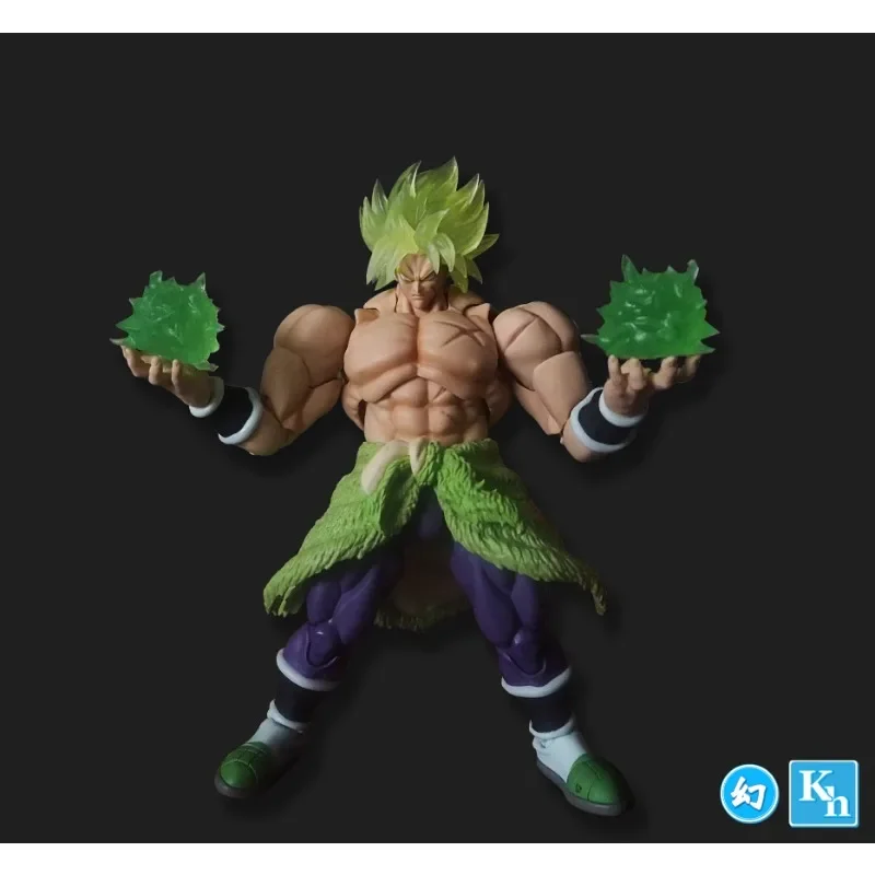 SHF Dragon Ball Fantasy Model Broly Glowing Accessory Set with Fluorescent Hair and Shockwave Effect Parts.