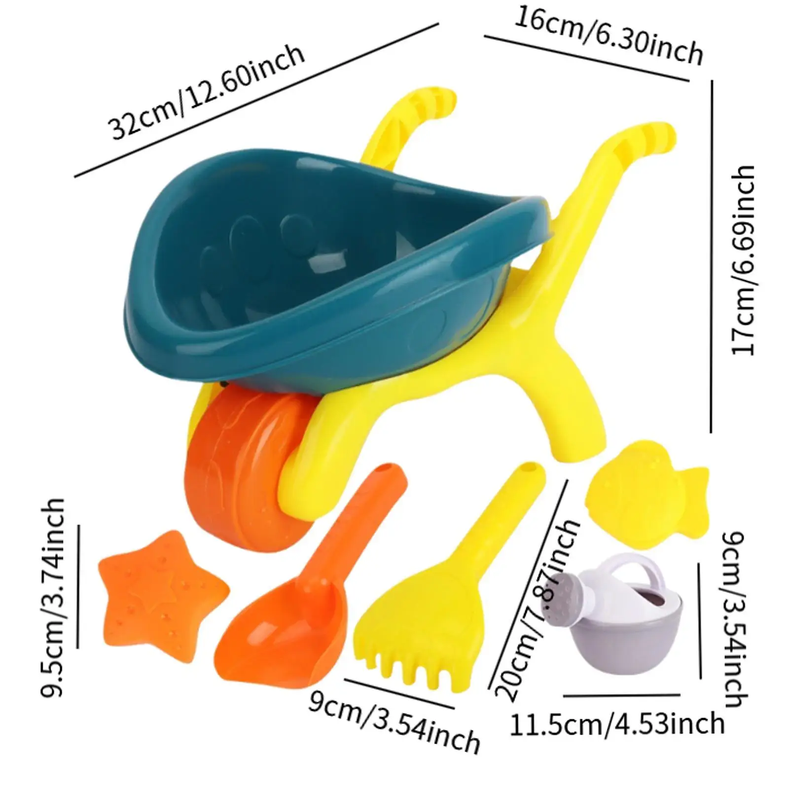 Set di giocattoli da spiaggia per bambini Parco estivo portatile Regali di compleanno leggeri Strumenti per scavare la sabbia Giocattolo per sabbie Giochi di finzione per bambini