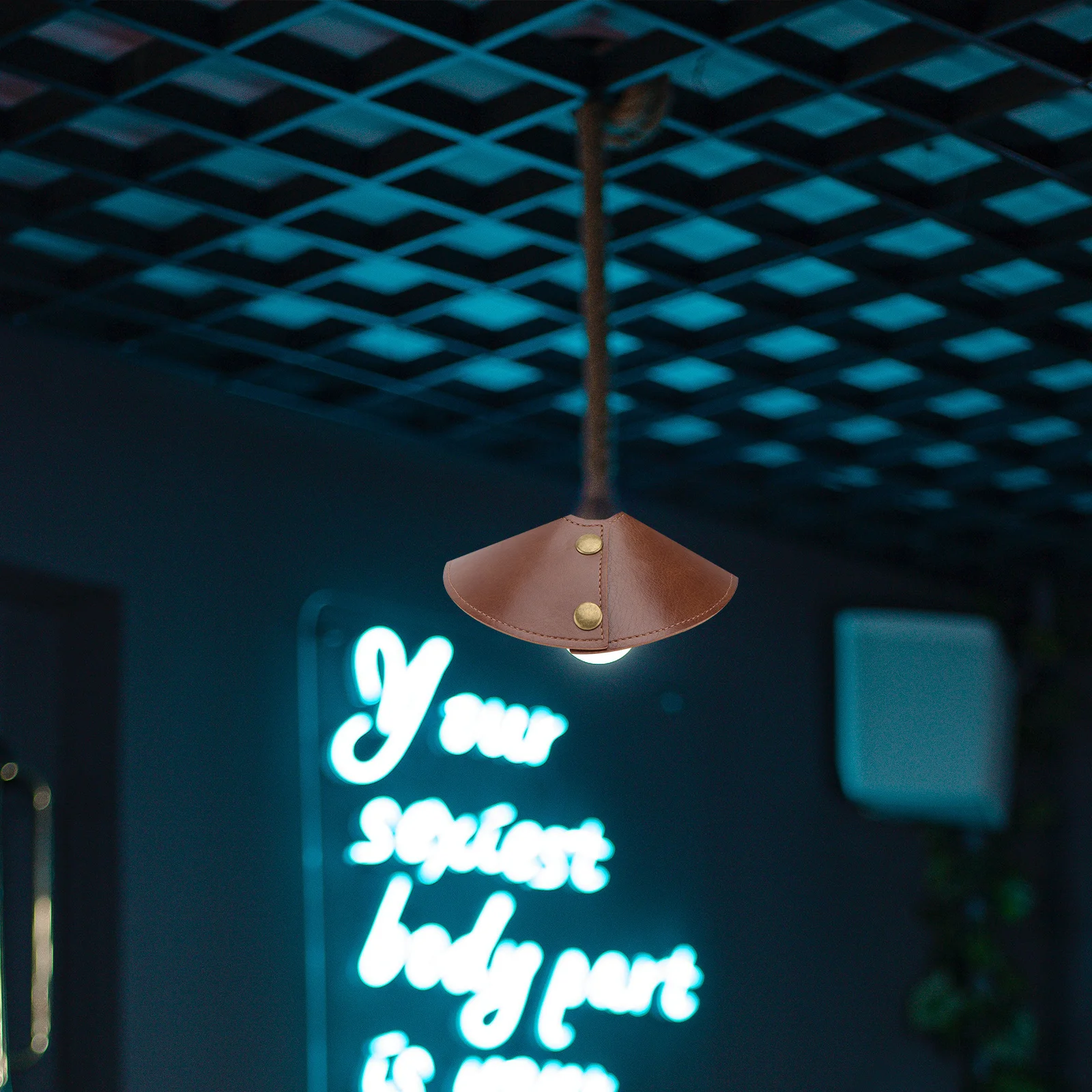 

1Pcs Premium PU Lamp Shade Protective Cover for Ceiling Light Droplight Bedroom Living Room Household Lamp Cover Home Decoration