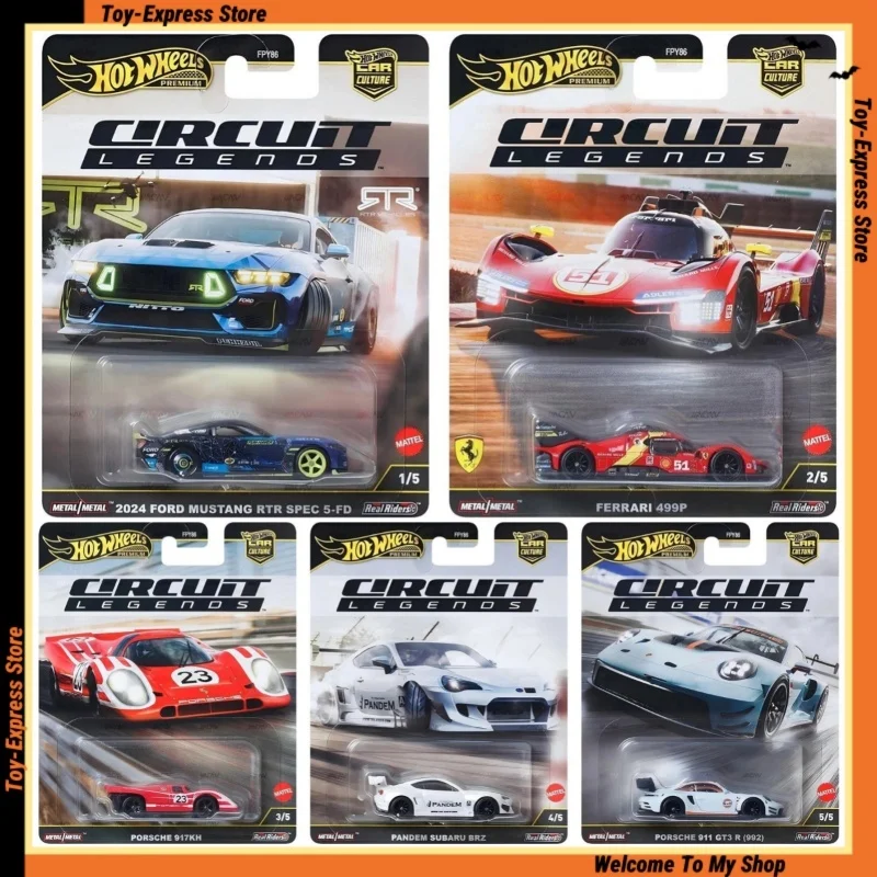 

Hot Wheels Premium 2025 Car Culture Circuit Legends Hotwheels 1/64 Модель автомобиля Ford Ferrari Porsche Subaru Коллекционные детские игрушки