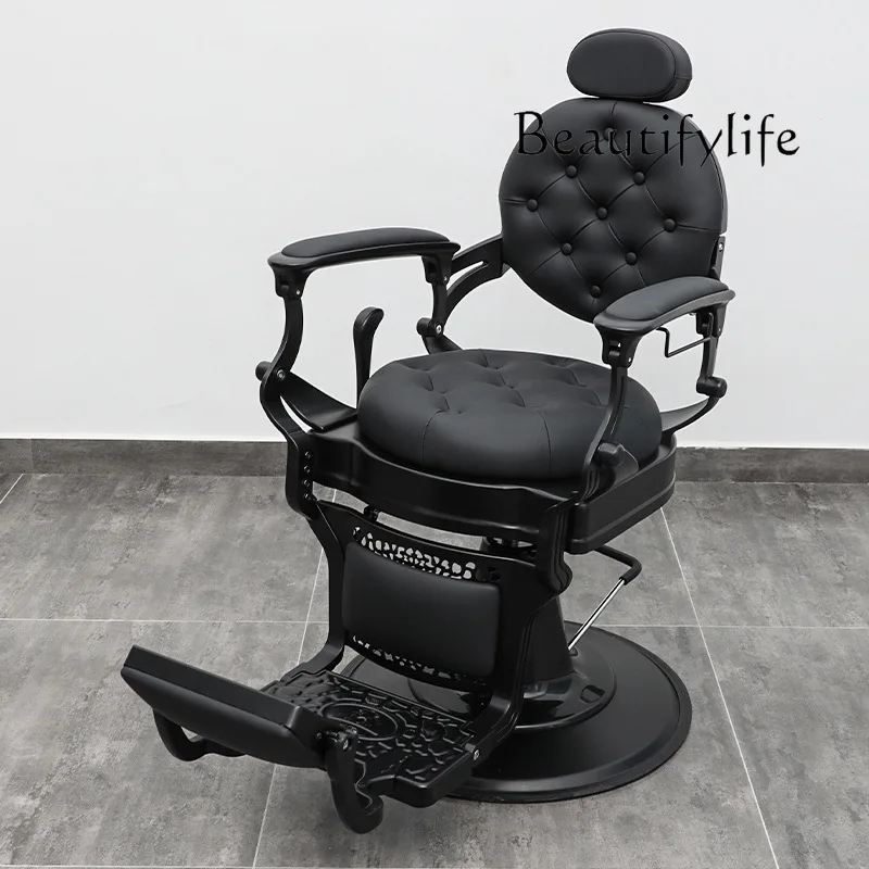 A multi-functional back chair with lifting and reclining hair cutting chair for barber shops