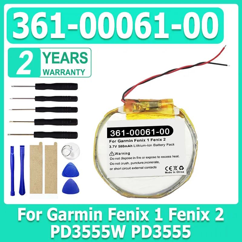 

361-00061-00 Новый аккумулятор 500 мАч для Garmin Fenix 1 Fenix2 PD3555W PD3555 + бесплатные инструменты