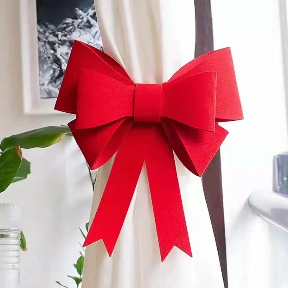 

2Pcs Wreath Bows Large Christmas Tree Bow Tiebacks Curtain Drapes for Holiday Decor Wreath Bows