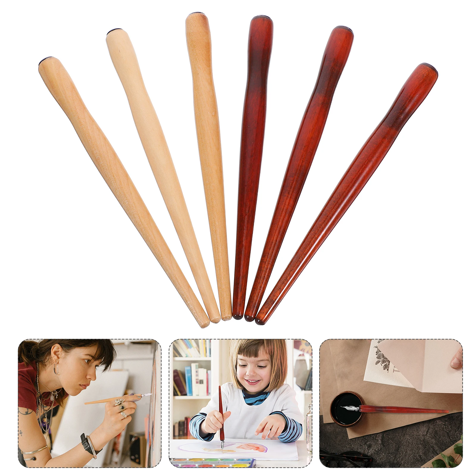 

6 Pcs Dip Pen Holder Manga Calligraphy Writing Supplies Accessories Nibs Holders