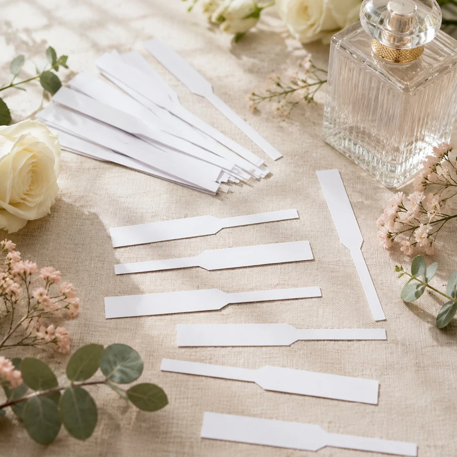 100-500PCS White Perfume Tester Strips Minimalist Design Portable Fragrance Test Blotter Paper Boutique Florist Retail Shops ZYF
