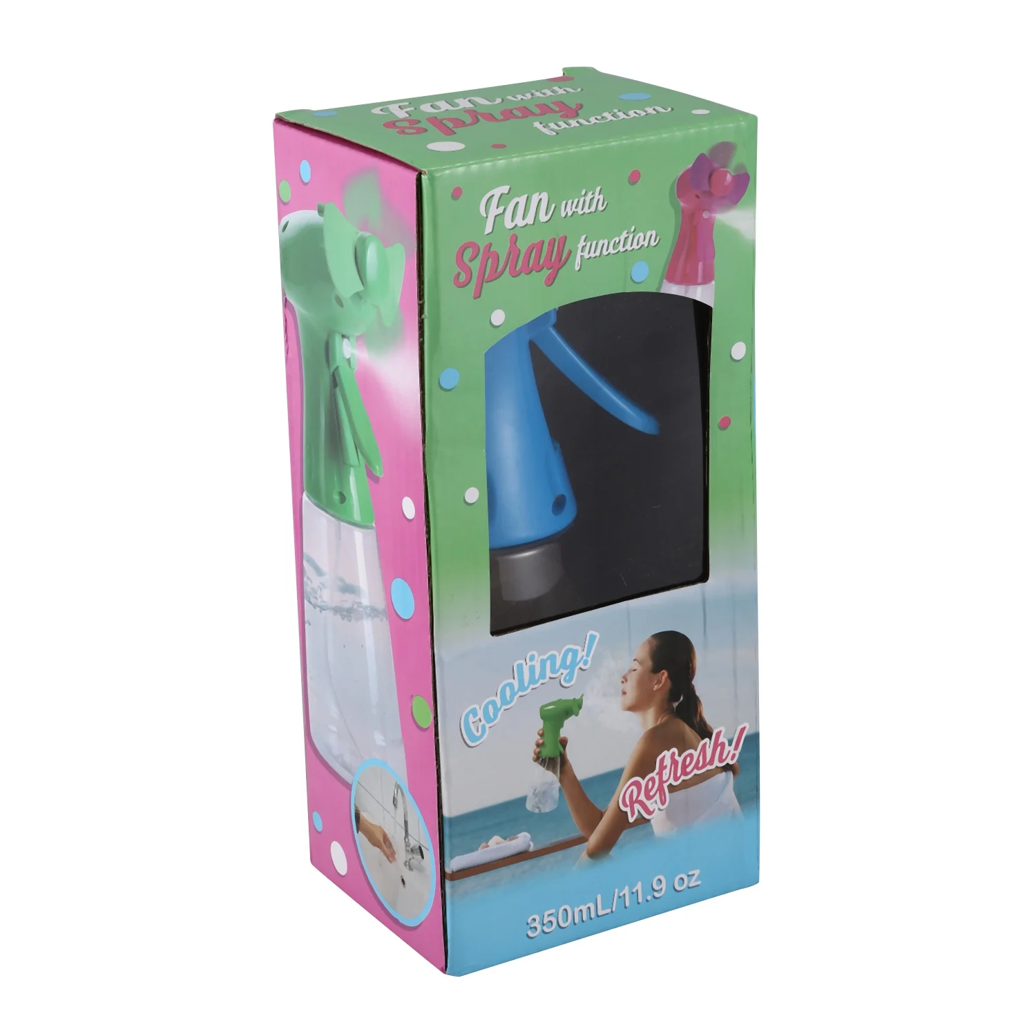 Fan with Water Spray Misting Fan Handheld - Misting Fan with Mist As Battery Operated Fan Water Bottle Sprayer(300Ml)