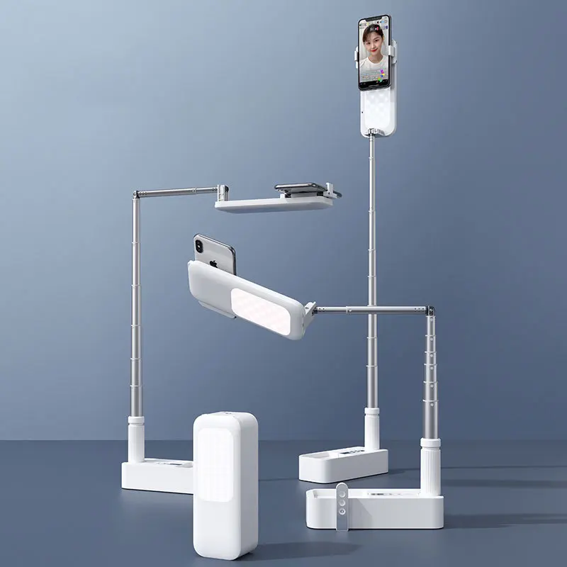 Overhead Phone Stand, Fill Light, Wireless Bluetooth, Foldable, Multi‑functional, Live Streaming Kit