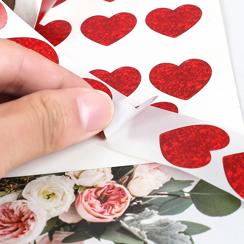 Autocollants en forme de cœur pour décoration de mariage et d'anniversaire, fournitures d'autocollants de papeterie, sceaux d'amour, Rotterdam, kle, attro, 500 pièces