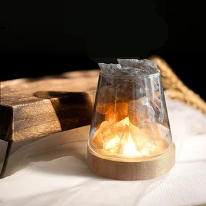 Himalaya -Salztischlampe, natürliche Rohsteine, Kristallöl Diffusor, Nachtlicht, Geschenkdekor, Neuheit, Natural, C2 12 Hauptverkäufe Luminaria Himalaia Salz - №8