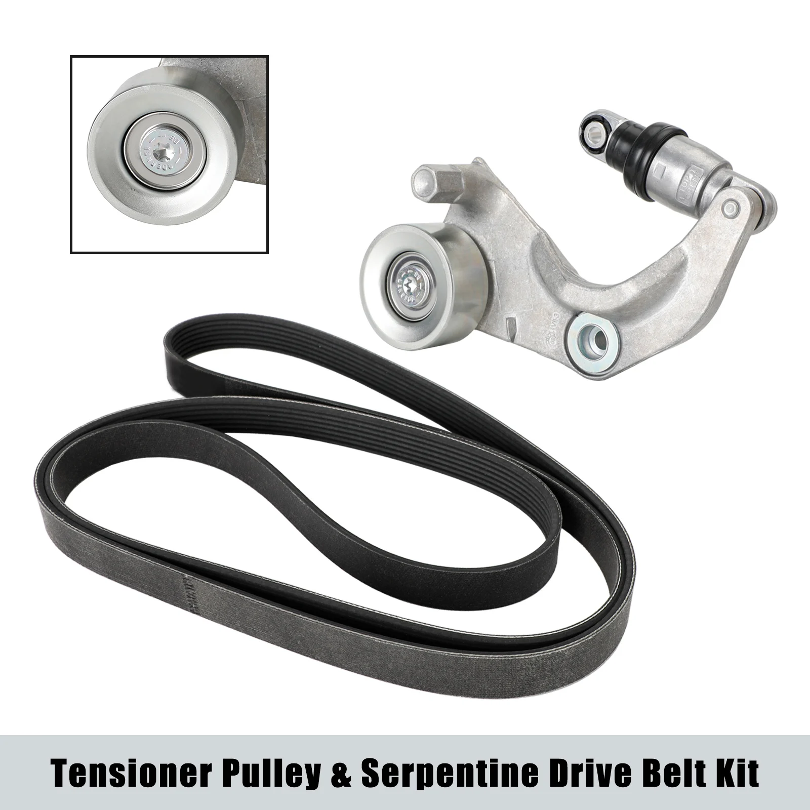 Artudatech Tensioner Pulley & Serpentine Drive Belt Kit For Honda Civic 2006-2011 1.8L Car Accessories