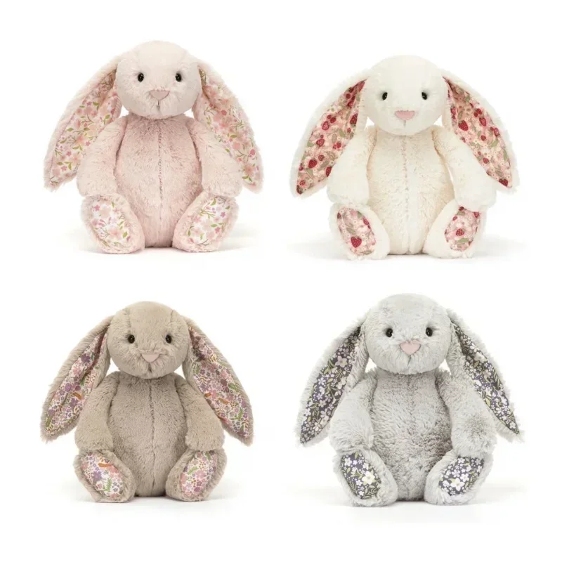 Bonnie – jouet en peluche lapin avec oreilles florales, poupée en peluche Kawaii, coussin de canapé doux, cadeau d'anniversaire pour enfants, décor de chambre, nouvelle collection 2026