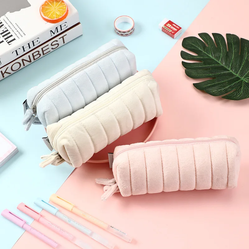 Kawaii plush pencil case Creative stationery Home storage bag pencil pouch pens cute pencil cases for girls School supplies