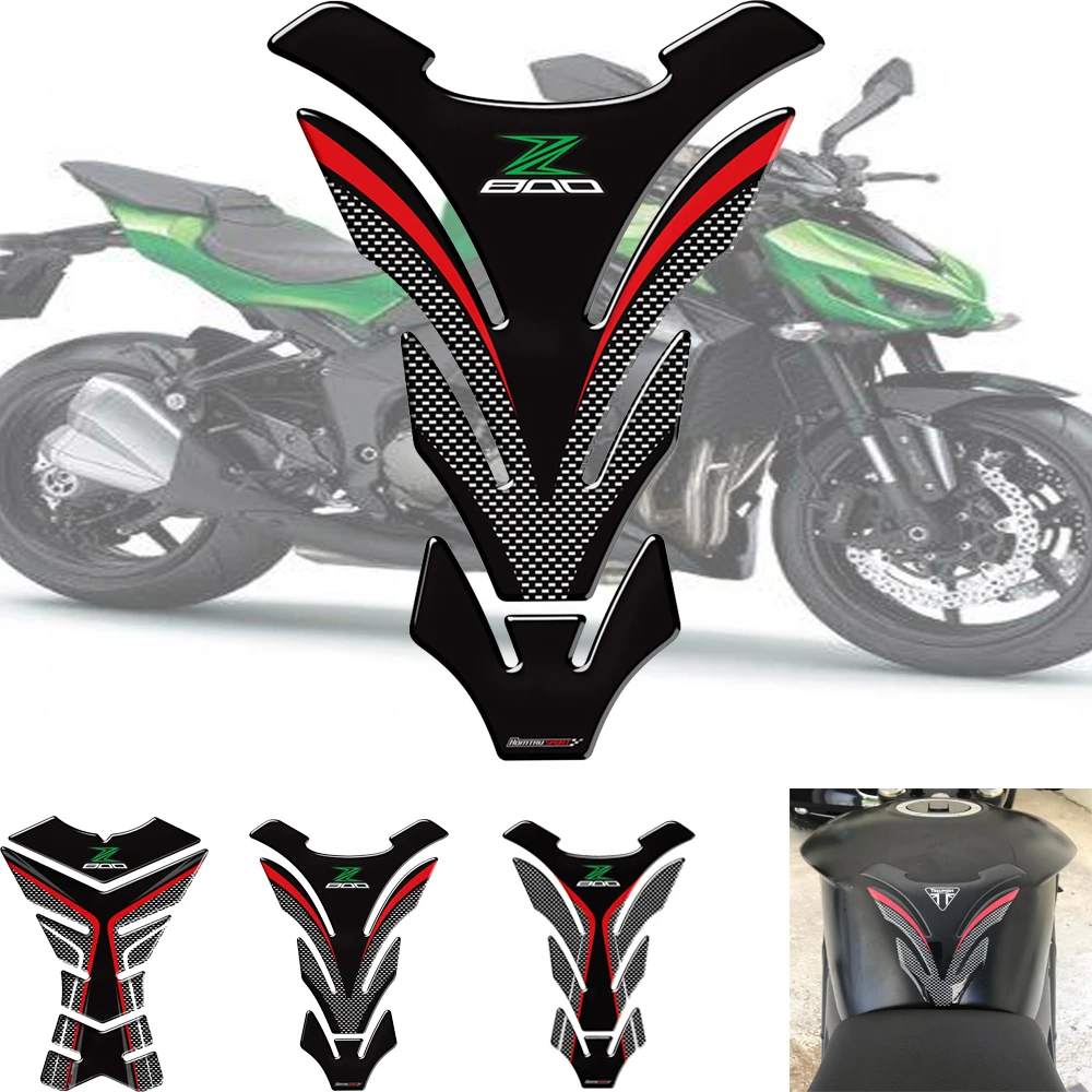 

Motorcycle Fuel Tank Pad For Kawasaki Z800 3D Epoxy Resin Decoration Stickers Waterproof Wear-resistant Protection Tank Decal