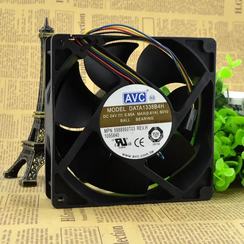 New Original AVC DATA1338B4H 24V 12738 0.65A Double Ball Bearing Temperature Control Cooling Fan for Electronic Equipment