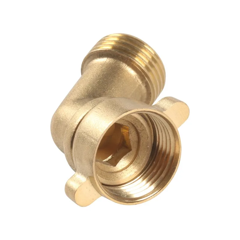 Manufacturer's Supply Garden Hose Connector 90 Degree Brass Angle 45 Degree Connector, with RV Water Port, One-way Valve