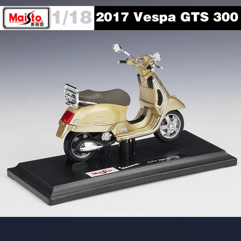 Maisto 1:18 Vespa GT3 300 Alloy Motorcycle Model Simulation Diecast Metal Classic Motorcycle Model Collection Childrens Toy Gift