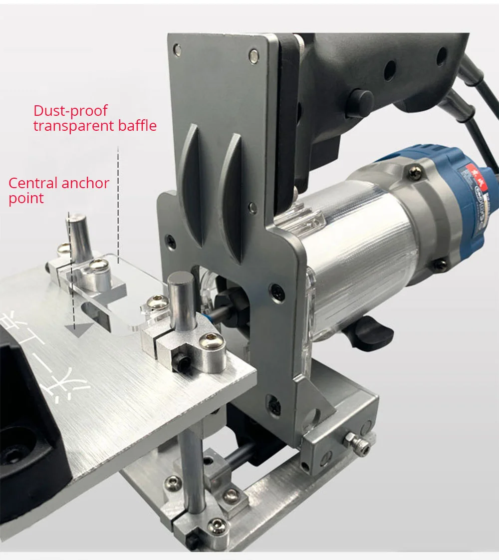 Imagem -05 - Localizador de Entalhes para Madeira Máquina de Aparar Roteador Compacto em Fixador Invisível Suporte Soco para Guarda-roupa Armário Painel