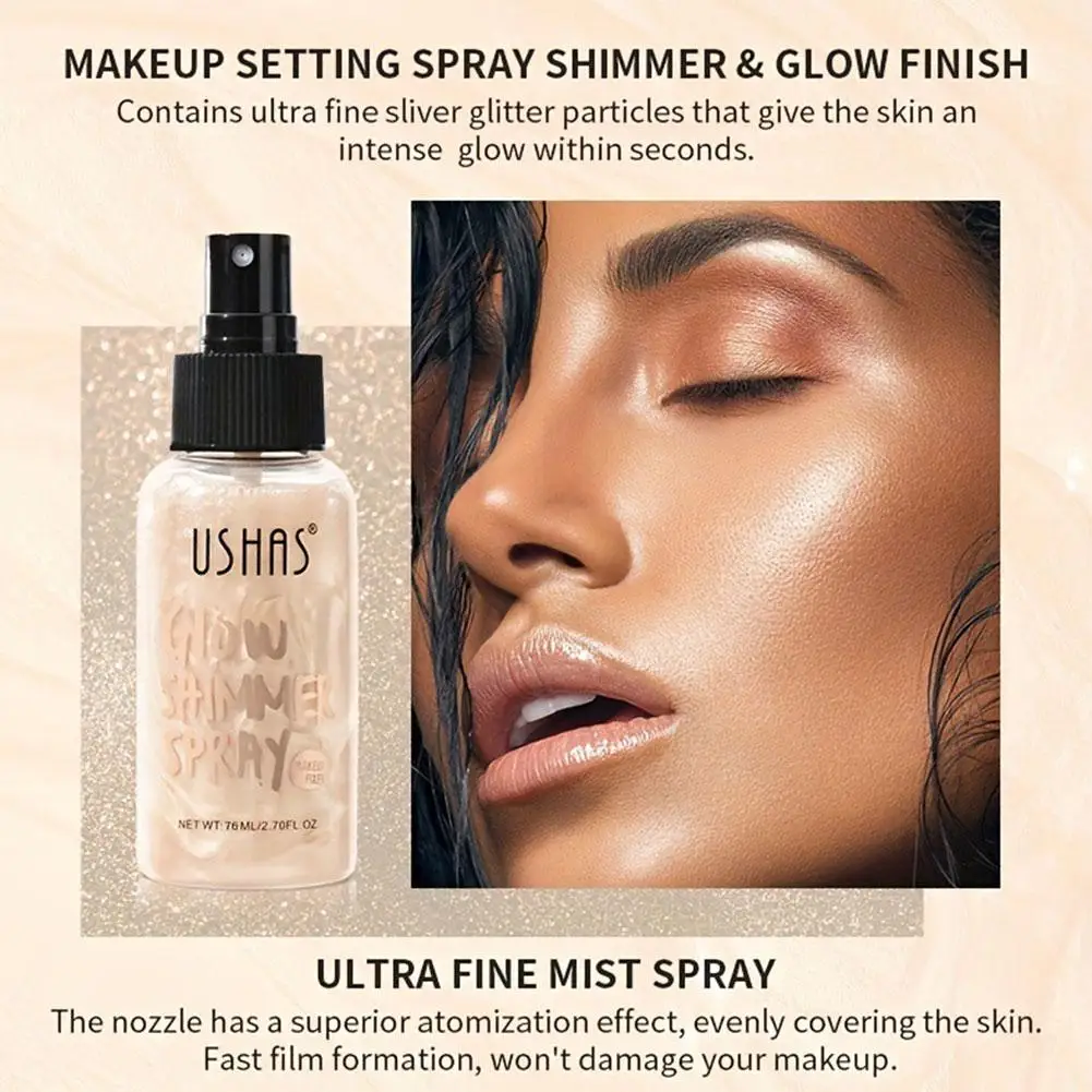 4 Farben Spray Liquid Highlighter Gesichts kontur dauerhafte weiße Perle Illuminator aufhellen schimmernden flüssigen Make-up Körper highligh e2l7