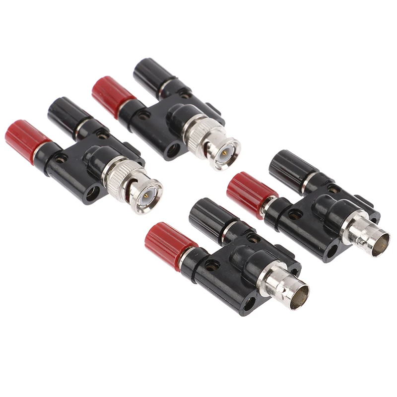 1Pc Bnc Mannelijke/Vrouwelijke Plug Naar Dubbele Bananenjack Coaxiale 4Mm Connector Bindpaal