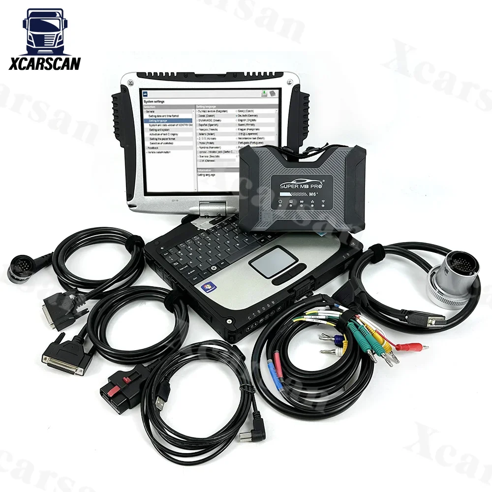 CF19 Laptop Super MB PRO M6+ with SSD WiFi DOIP Connect MB Star M6 XENTRY Main Test New upgrade Cars and Trucks diagnosis tool