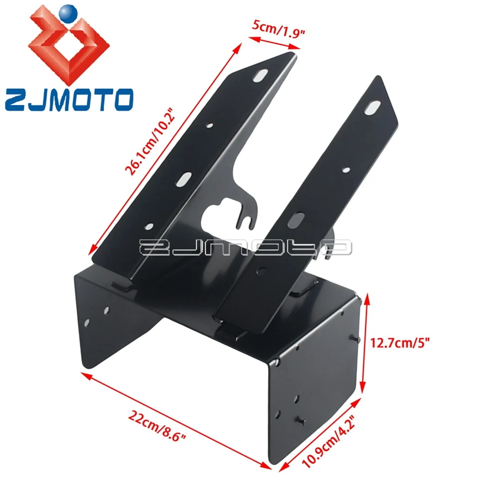 Motorcycle Front Fairing Radio Audio Mount Bracket Solid Black For Harley Touring Road Glide FLTR 1998-2013 Stereo Fixing Holder