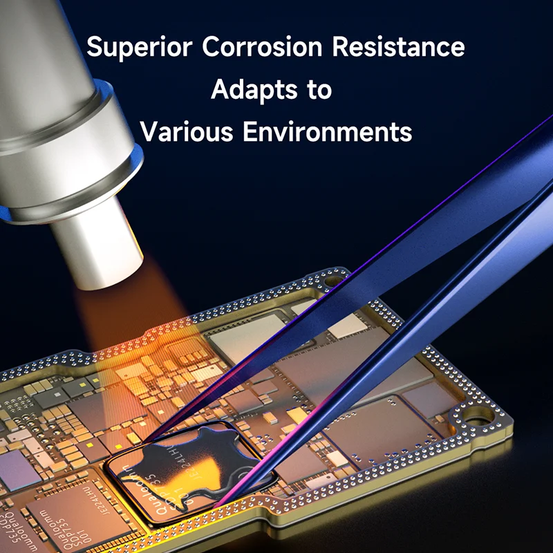 MECHANIC Titanium Alloy Tweezers High Hardness Oxidation Resistance Antimagnetism Mobile Phones jump wire repair Clamping Tools