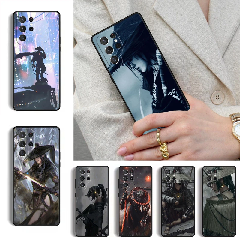 Anime girl samurai BUMPER Phone Case for Samsung Galaxy S26 S25 Ultra S24 S23 S22 S21 Plus Note 10 Bumper Cover