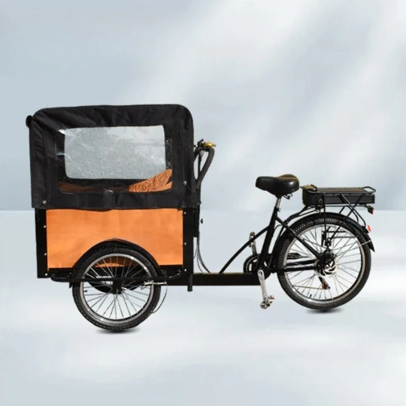 

Side door pet bicycle, retro freight reverse riding tricycle can be equipped with electric power