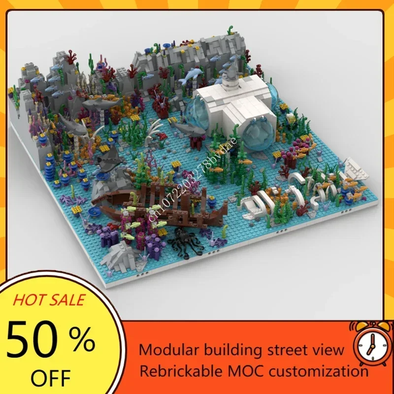 2876PCS Modular Ocean World MOC Creative street view Model Architecture DIY Education Custom Puzzle Assembly Model Toys Gifts