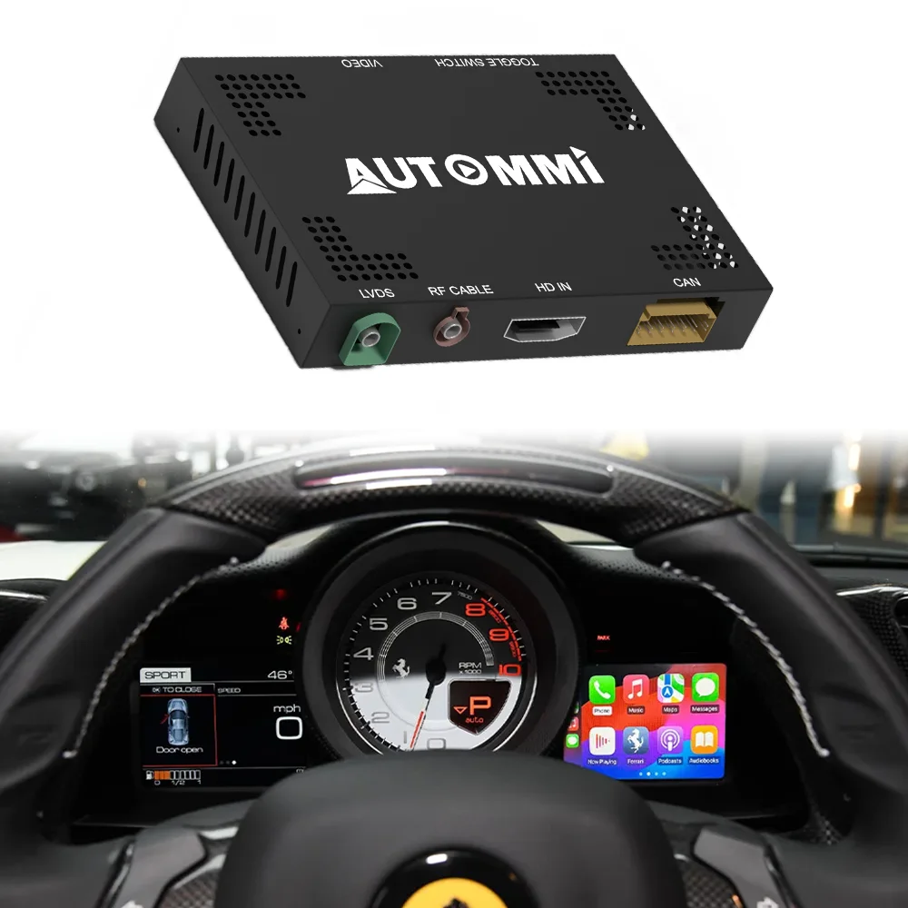 

California T / 488 /F12 / F8 CarPlay Mirror Link Wireless CarPlay Android Auto Kit Decoder Interface For 2009-2025 Ferrari