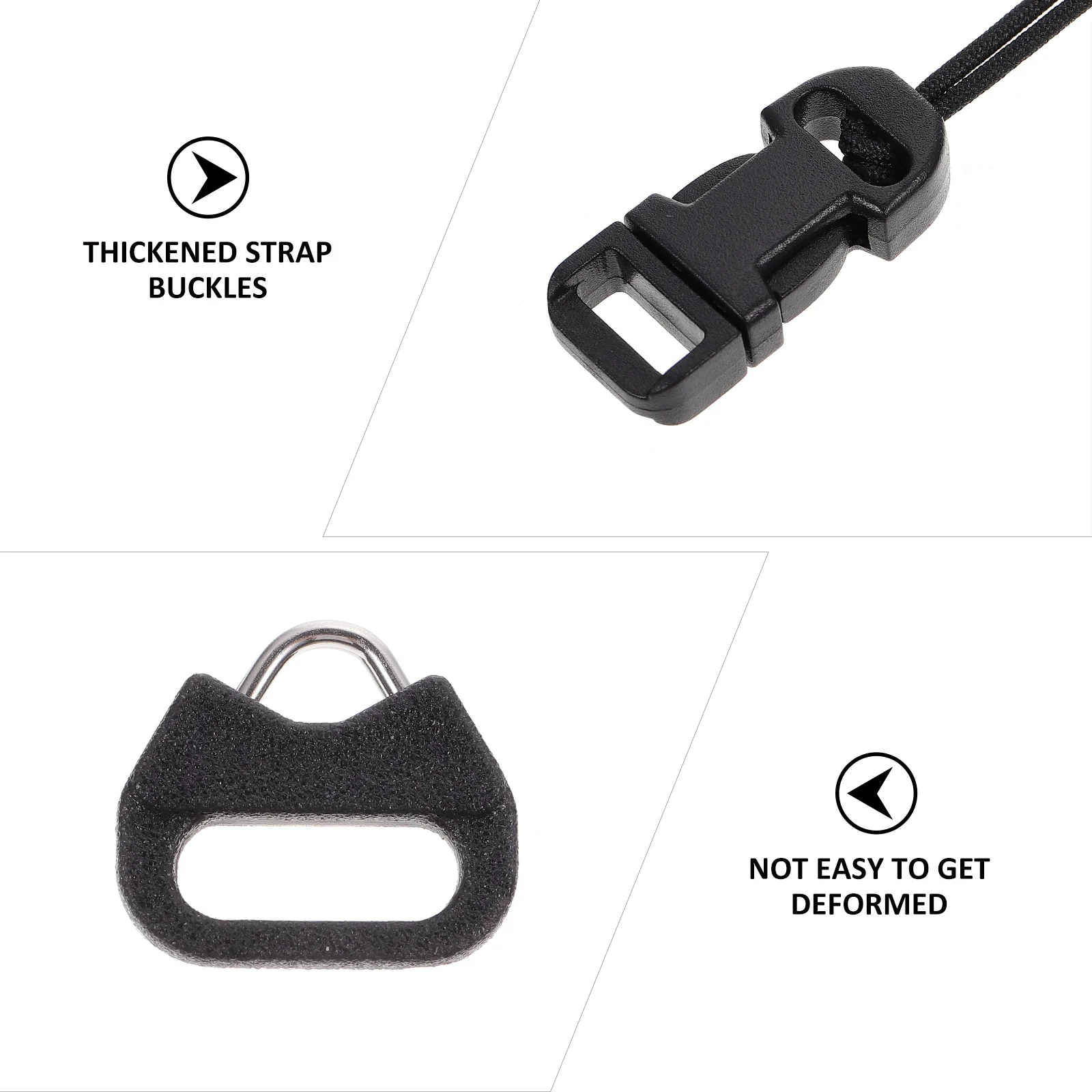 8PCS Camera Strap Buckle Adapter for Mirrorless Quick Release Clip ABS Plastic Safe Easy Install Black Neck